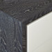 Berkeley 3-Drawer Side Table w/ Chrome Pulls, Charcoal Cerused Oak