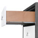 Berkeley 3-Drawer Side Table w/ Chrome Pulls, Charcoal Cerused Oak