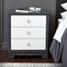 Berkeley 3-Drawer Side Table w/ Chrome Pulls, Charcoal Cerused Oak