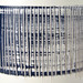 Elena Lamp with Shade 17-inch White Linen, with Nickel, Blue and White