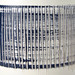 Elena Lamp with Shade 17-inch White Linen, with Nickel, Blue and White