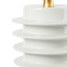 Elektra Lamp with Shade 17-inch White Linen, with Gold, Cool White Elektra Lamp with Shade 17-inch White Linen, with Gold, Cool White