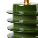 Elektra Lamp with Shade 17-inch White Linen, with Gold, Dark Green