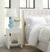 Emilia Lamp with Shade 16-inch White Linen, with Nickel, Baby Blue Emilia Lamp with Shade 16-inch White Linen, with Nickel, Baby Blue