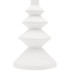 Ernst Lamp with Shade 14-inch White Linen, with Nickel, Plaster White