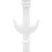 Luna Lamp with Shade 14-inch White Linen, with Nickel, Plaster White
