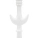 Luna Lamp with Shade 14-inch White Linen, with Nickel, Plaster White