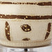 Shino Lamp with Shade 16-inch White Linen, with Nickel, Ivory and Brown