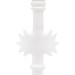 Sol Lamp with Shade 14-inch White Linen, with Nickel, Plaster White