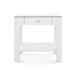 Valentina Grasscloth 1-Drawer Side Table, Chiffon White