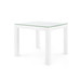 Valentina Grasscloth Game Table, Chiffon White