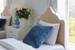 Victoria Twin Headboard With Ryder Bed Frame, Natural Twill, Vanilla
