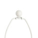 Bruno Lamp with Shade 14-inch White Linen, with Nickel, Plaster White