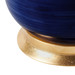 Carolyn Lamp with Shade 17-inch White Linen, with Gold, Royal Blue