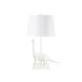 Bruno Lamp Without Shade, Plaster White