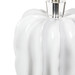 Malibu Lamp with Shade 17-inch White Linen, with Nickel, Alpine Gleam