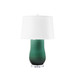 Savannah Lamp with Shade 17-inch White Linen, with Nickel, Oceanic Horizon