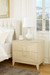Somerset Lamp with Shade 16-inch White Linen, with Nickel, Alpine Gleam