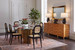 Damon Dining Table, Antique Brass