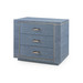Ethan 3-Drawer Side Table, Navy Blue