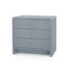 Bryant Linen 3-Drawer Side Table, Winter Gray