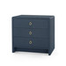 Bryant Linen 3-Drawer Side Table, Blue Steel