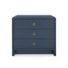 Bryant Linen 3-Drawer Side Table, Blue Steel