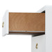 Bryant Linen 3-Drawer Side Table, Chiffon White