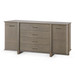Watson 4-Drawer and 2-Door Cabinet, Light Mocha Shimmer Weave