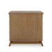 Tristan 3-Drawer Side Table, Sand White, Sesame Finish Oak Veneer