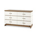 Tristan 6-Drawer, Sand White, Sesame Finish Oak Veneer