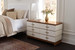 Tristan 6-Drawer, Sand White, Sesame Finish Oak Veneer