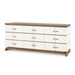 Tristan Extra Wide Large 9-Drawer, Sand White, Sesame Finish Oak Veneer
