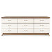 Tristan Extra Wide Large 9-Drawer, Sand White, Sesame Finish Oak Veneer