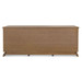 Tristan Extra Wide Large 9-Drawer, Sand White, Sesame Finish Oak Veneer