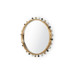 Zoe Round Mirror, Antique Brass