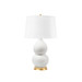 Charlotte Lamp Without Shade, Blanc de Chine