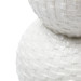 Charlotte Lamp with Shade 16-inch White Linen, with Gold, Blanc de Chine