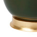 Jade Lamp with Shade 17-inch White Linen, with Gold, Olive Green