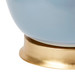 Jade Lamp with Shade 17-inch White Linen, with Gold, Periwinkle Blue