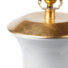 Thiri Lamp with Shade 17-inch White Linen, with Gold, Coconut White