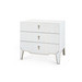 Madeline 3-Drawer Side Table, Platinum Shimmer