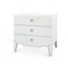Madeline 3-Drawer Side Table, Platinum Shimmer