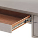 Morris Desk, Taupe Gray and Satin Bronze