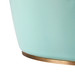 Aksel Lamp with Shade 17-inch White Linen, with Gold, Pacific Teal