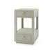 Camilla  2-Drawer Side Table, Moss Gray Tweed
