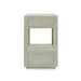 Camilla  2-Drawer Side Table, Moss Gray Tweed
