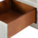Camilla  2-Drawer Side Table, Moss Gray Tweed