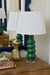 Jesse Lamp with Shade 16-inch White Linen, with Gold, Sherwood Forest