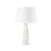 Jesse Lamp with Shade 16-inch White Linen, with Gold, Cloud Nine
